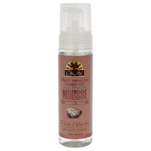 Black Jamaican Castor Oil Hair Styling Mousse by Okay for Unisex 7.5 oz Mousse